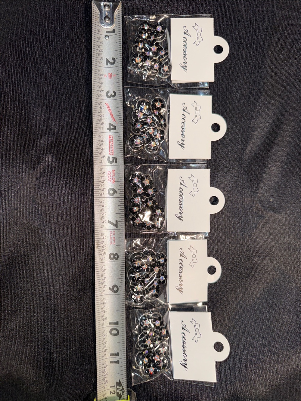 Accessory Black Iridescent Hair Charms by
